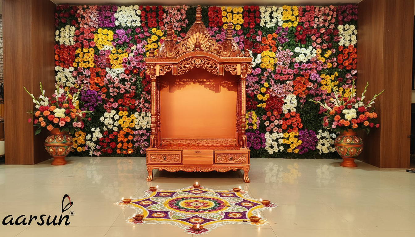 Smart Wooden Temple Designs for Limited Space